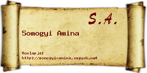 Somogyi Amina névjegykártya
